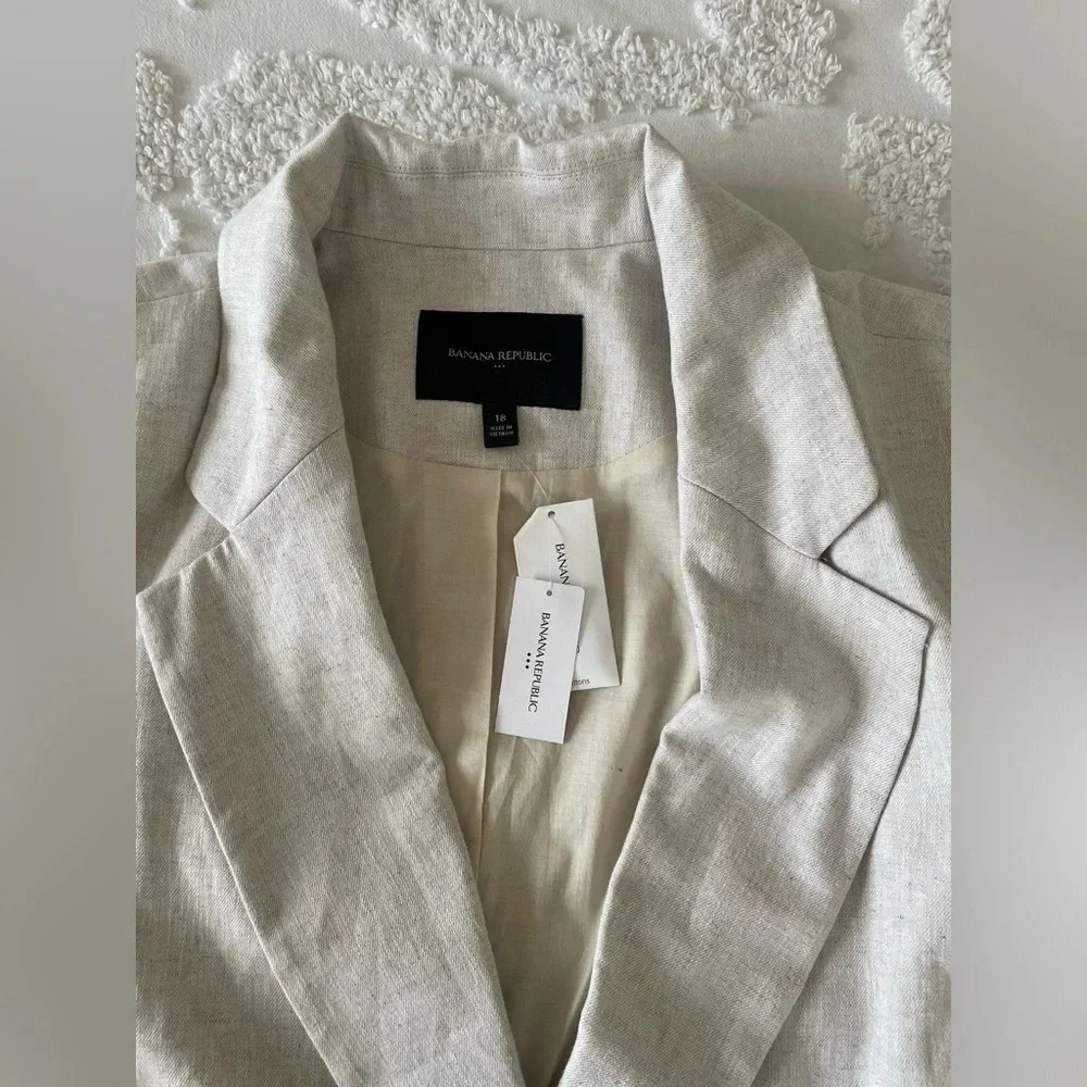 Banana Republic Linen-Blend Double Breasted Blazer - Picture 7 of 13